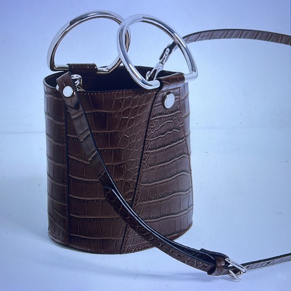 Zara Mock Croc Mini Bucket Bag - Picture 5 of 11